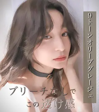 ロング カラー ブリーチなし透明感カ ラー×韓国ヘア♡ヒデのヘアスタイル