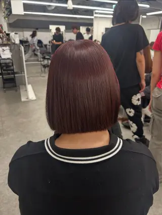 ミディアム 亀山雄貴/艶カラー/ 酸性縮毛矯正のヘアスタイル