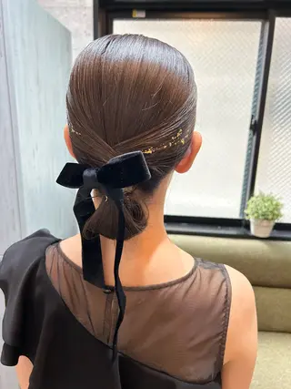 セミロング ヘアアレンジ 飯塚 沙衣のヘアスタイル