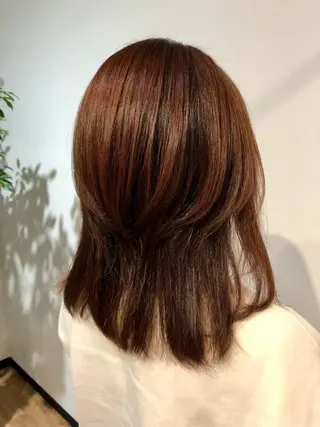 ミディアム カラー 青野 文香のヘアスタイル