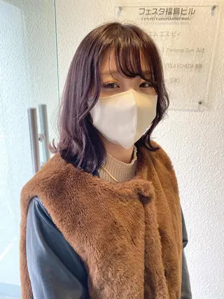 ミディアム タナカ レイのヘアスタイル