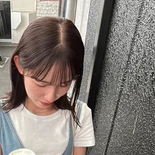 ミディアム 艶カラー/レイヤー /メンズ/マツエクのヘアスタイル