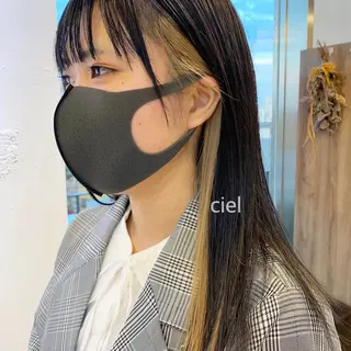 セミロング カラー Sana / 韓国ヘア / カラーのヘアスタイル