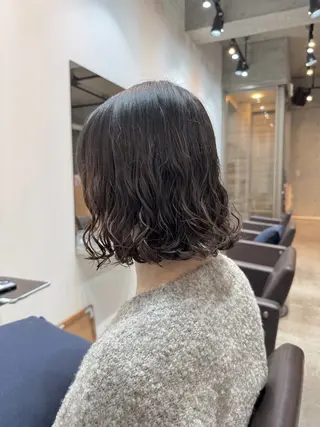 ショート デジタルパーマ/ 艶カラー/神野楓のヘアスタイル