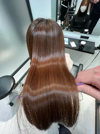 ロング 髪質改善/縮毛矯正 艶カラー/珠聡のヘアスタイル