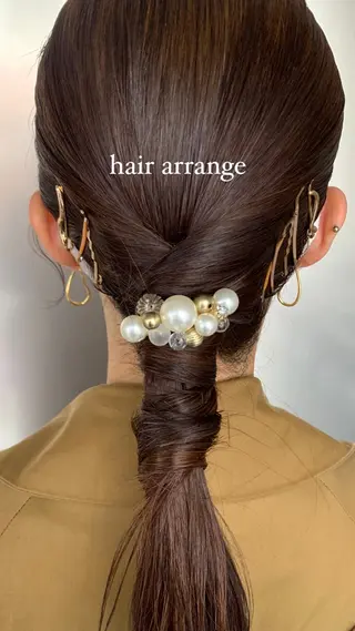 ヘアアレンジ noel/sylph ヘアとまつぱと眉のヘアスタイル