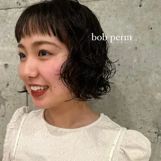 ショート パーマ/ボブパーマ 艶カラー/坂本小夏のヘアスタイル