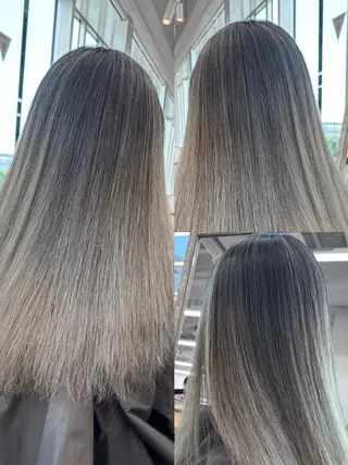 ロング カラー ヘアアレンジ グランルッソ所属・岡山× バレイヤージュカラーのヘアスタイル