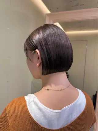 ミディアム ボブ/ぱつっとボブ/ 谷口 海星のヘアスタイル