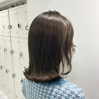 セミロング カラー 韓国風ベージュ🤎 赤みなし🌿横浜🤎のヘアスタイル