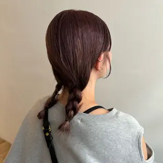 セミロング カラー ヘアアレンジ 透明感カラー、 アレンジ/miyuのヘアスタイル