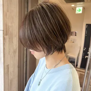 ショート カラー 尾森紳哉💎透明感/ デザインカラーのヘアスタイル