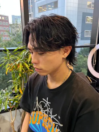 ミディアム パーマ メンズ lana hair 新宿/髪質改善のヘアスタイル