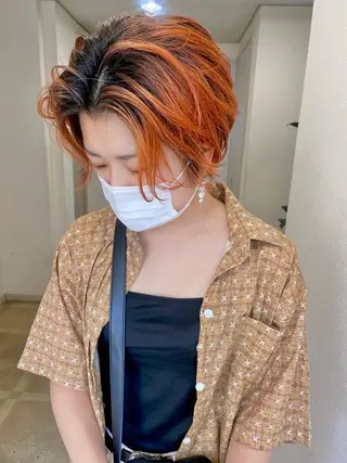 ショート カラー ハイトーンカラー🍑 心斎橋のヘアスタイル