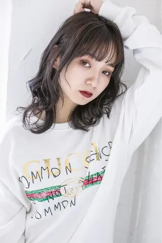 ミディアム カラー ️🩵透明感カラー Yūka🩵のヘアスタイル