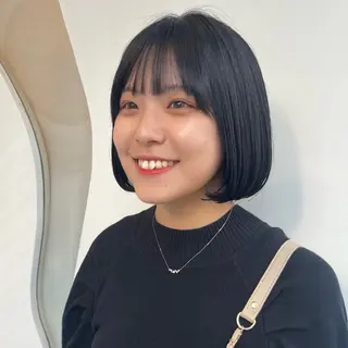 ミディアム カラー ボブ/透明感カラー /大宮/たぐち🥨のヘアスタイル