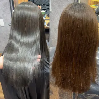 セミロング カラー cocoa船橋所属・船橋レイヤーカット 川緑　一吹のヘアスタイル