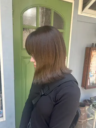 ミディアム カラー 清水千優/パーマ/透 明感カラー/メンズのヘアスタイル