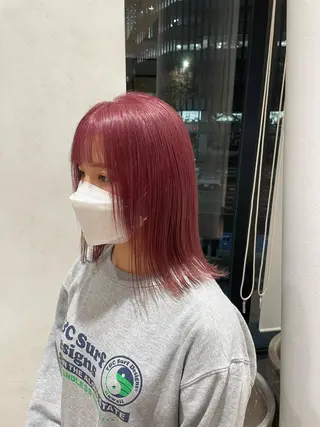 ミディアム カラー ELLE salon サエのヘアスタイル