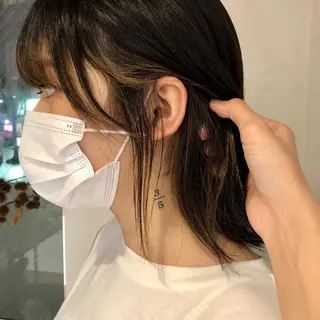 ミディアム カラー bococa りんのヘアスタイル