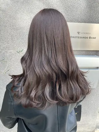 セミロング 透明感♡グレージュ ♡ミルクティー♡のヘアスタイル