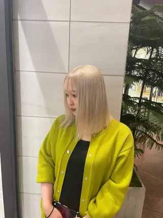 ミディアム カラー ハイトーン/ブリーチ /hikaruのヘアスタイル