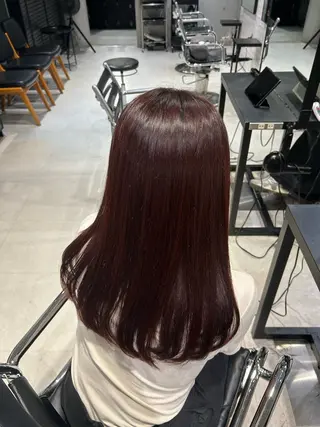 ロング カラー ヘアアレンジ 🍎艶モテカラー🍎 カリンのヘアスタイル