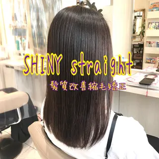 セミロング パーマ 安井　昴 💫ブリーチ縮毛矯正のヘアスタイル