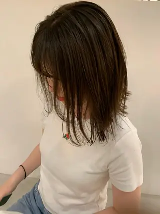 ミディアム 小顔レイヤー×コンパ クトボブ/林隆平のヘアスタイル