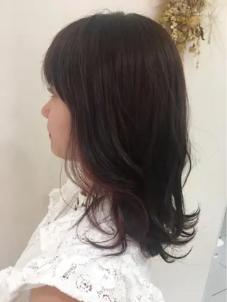 ミディアム カラー ヘアアレンジ 💎耳ツボジュエリー ×銀座美容室💎のヘアスタイル