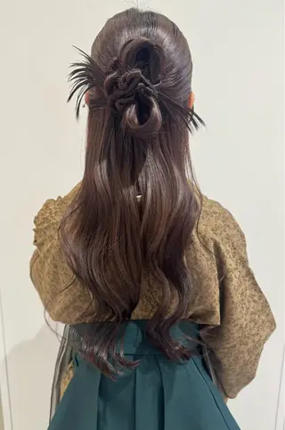 セミロング ヘアアレンジ ダブルカラー指名数 No.1🥇RIKOのヘアスタイル