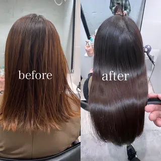 ロング カラー 髪質改善/縮毛矯正 艶カラー/珠聡のヘアスタイル