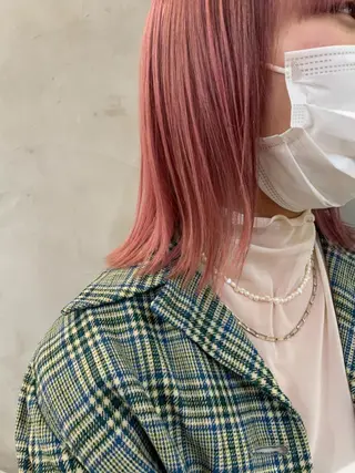 ミディアム 小顔レイヤー×コンパ クトボブ/林隆平のヘアスタイル