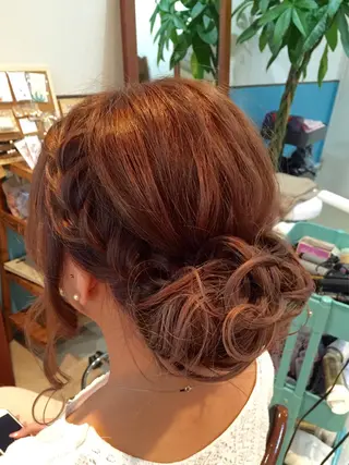 ショート ミディアム セミロング ヘアアレンジ ヘアメ/着付け 清水玲歌のヘアスタイル