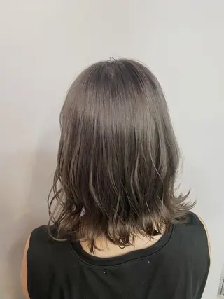 ミディアム カラー パーマ ヘアアレンジ 年間1500人担当 代表 南一路のヘアスタイル