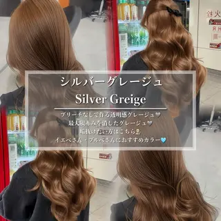 ロング カラー 表参道/透明感 グレージュ職人たつるのヘアスタイル