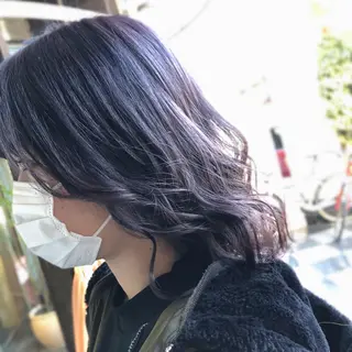 ミディアム カラー 山崎 絵莉香のヘアスタイル