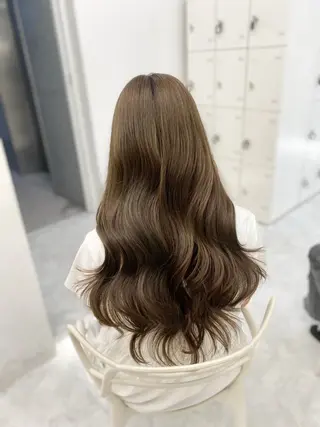 ロング カラー 🤍透明感グレージュ オリーブ🤍RINのヘアスタイル