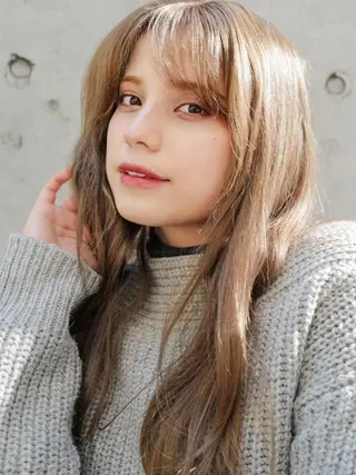 セミロング カラー パーマ ヘアアレンジ cecil hair 難波店所属・髪質改善透明感カラー /SHOGO☀️のヘアスタイル