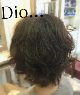 ショート ミディアム カラー パーマ 森下 友　Dio...池袋のヘアスタイル
