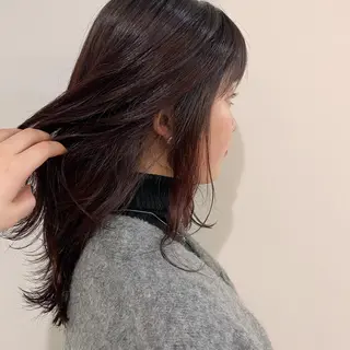 セミロング カラー 川野 彩海のヘアスタイル