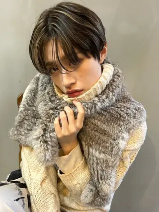 ショート カラー ショート/ボブ専門 宮脇美奈/南船場のヘアスタイル