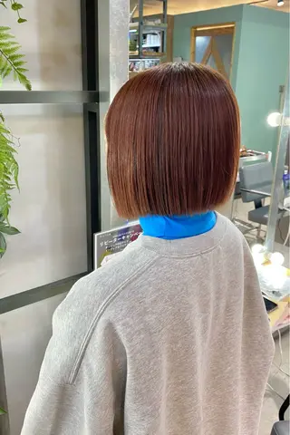 ミディアム カラー 菊地 紗矢のヘアスタイル