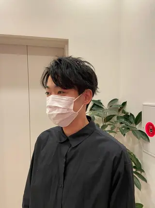 ショート メンズ 大阪ウルフカット 🐺デザインカラーのヘアスタイル