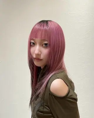 セミロング カラー こだわりハイトーン/ ケアブリーチ/岸のヘアスタイル