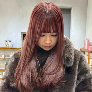 ロング カラー saki‪🌱‬♡ /透明感カラーのヘアスタイル