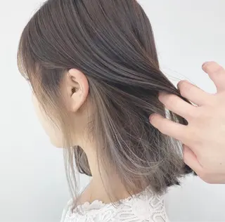 ミディアム カラー ヘアアレンジ 🦄インナーカラー 🦄貫井彩花のヘアスタイル