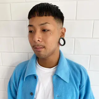 ショート カラー パーマ ヘアアレンジ メンズ キッズ ネイル マツエク・マツパ 中元 淳のヘアスタイル