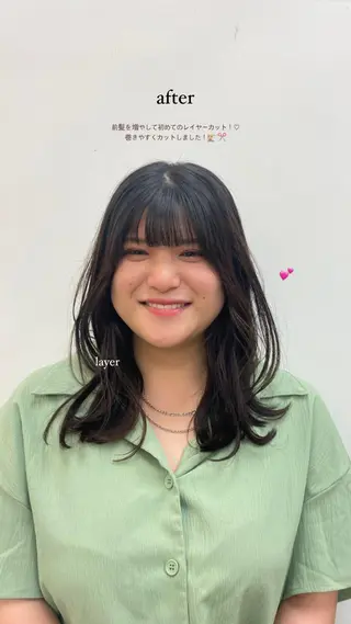 ロング 立野 莉央のヘアスタイル