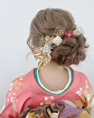 セミロング ヘアアレンジ GRANLUSSO 〜グランルッソ駅前店所属・木口 嘉美のヘアスタイル